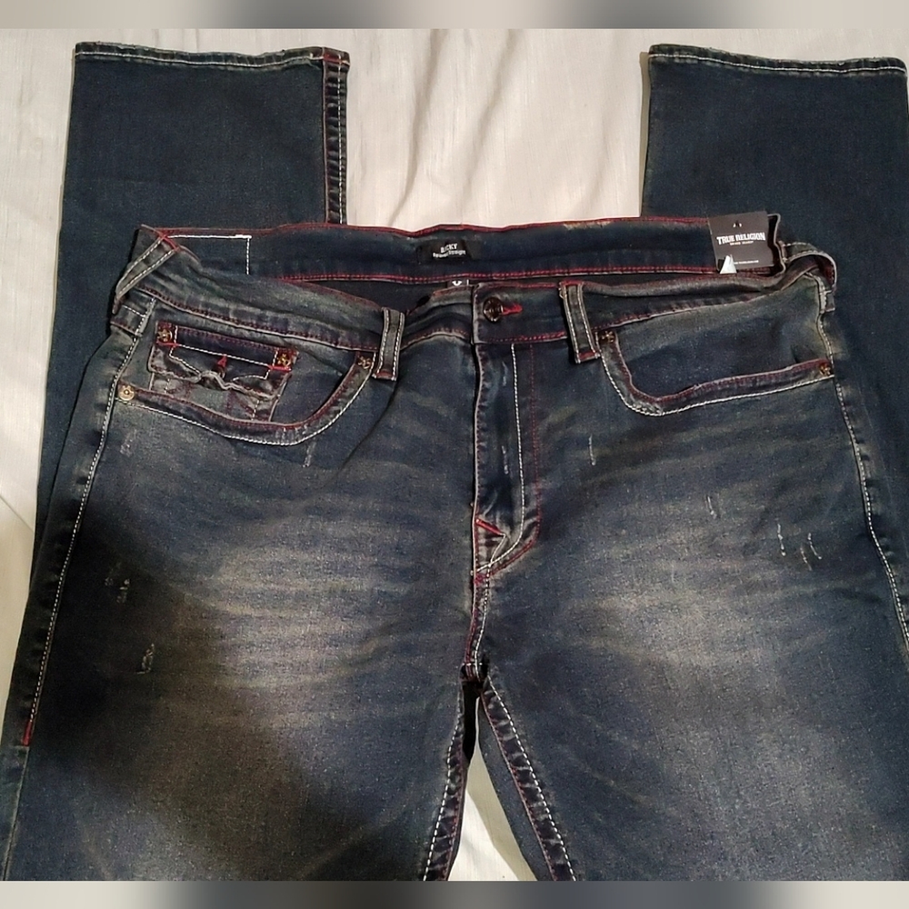 True Religion Dark Wash Slim Jeans